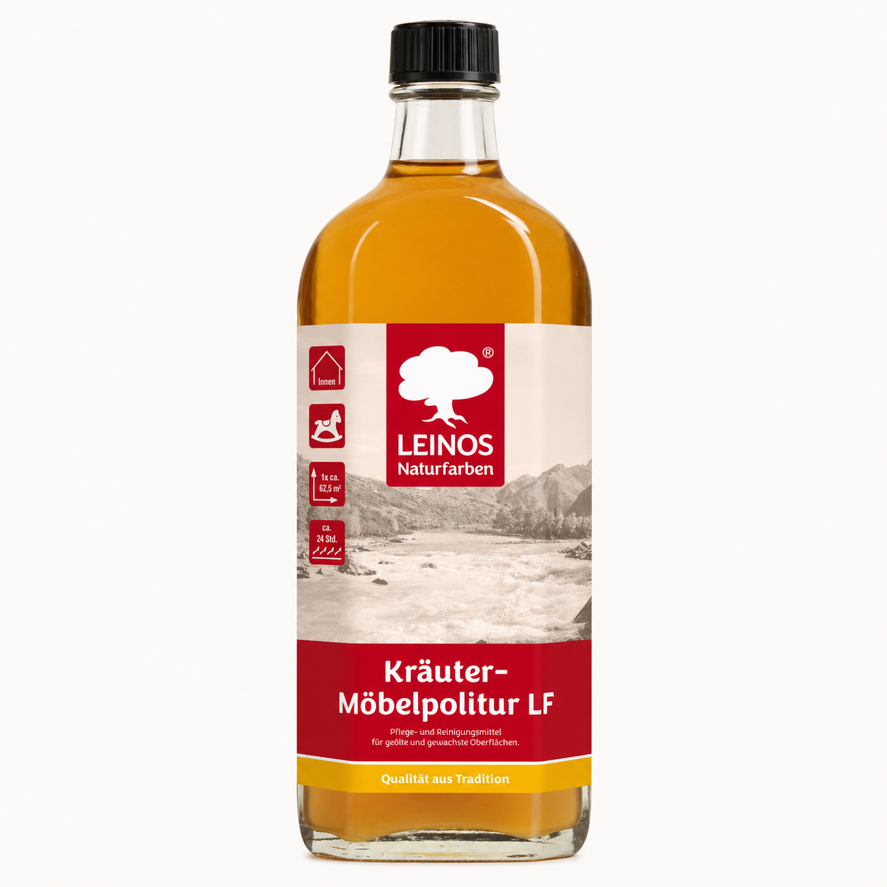 Kräuter-Möbelpolitur LF 911 –Farb- und geruchsneutral, 250 ml Lösemittelfrei, Pflege- und Reinigungsmittel für geölte und gewachste Oberflächen – Veredelung und Pflege für Möbel im Innenbereich –
