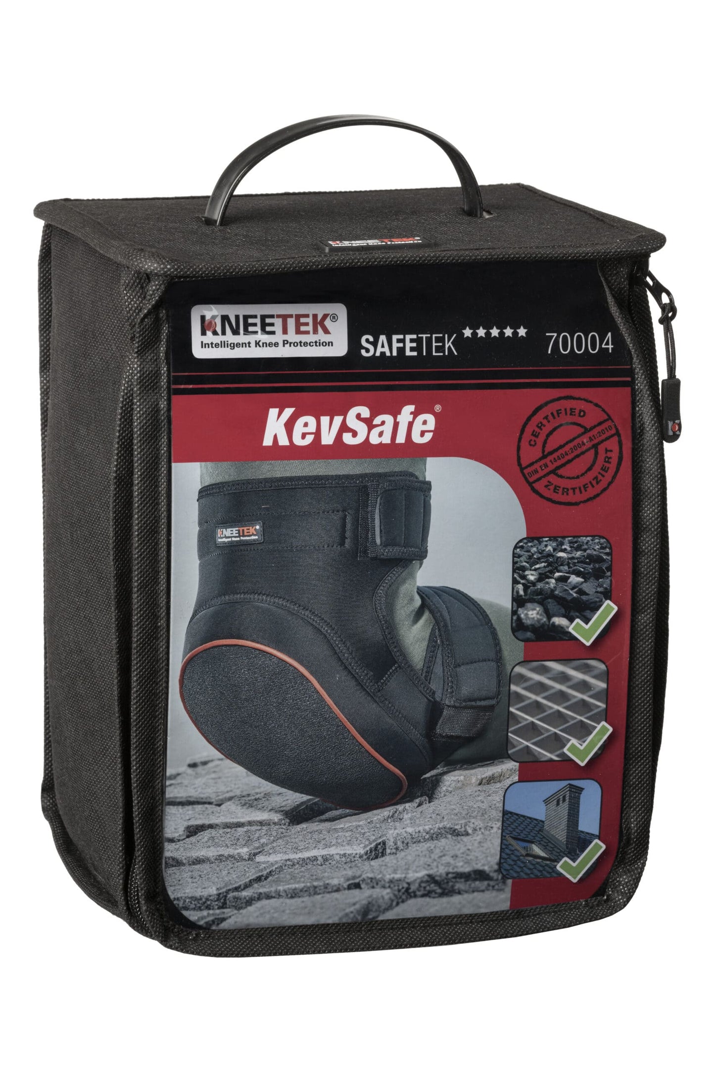KNEETEK Knieschoner SAFETEK® KevSafe® | robust & extrem abriebfest | rutschhemmende Knieschützer für optimale Entlastung beim Arbeiten | Kniepolster geeignet für sehr harte und raue Untergründe