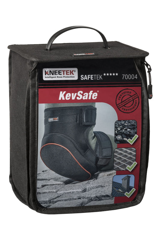 KNEETEK Knieschoner SAFETEK® KevSafe® | robust & extrem abriebfest | rutschhemmende Knieschützer für optimale Entlastung beim Arbeiten | Kniepolster geeignet für sehr harte und raue Untergründe