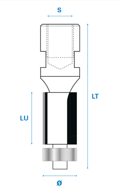 Bündigfräser mit Kugellager M12 Elu® - Hartmetall Rechtslauf Schneide 2