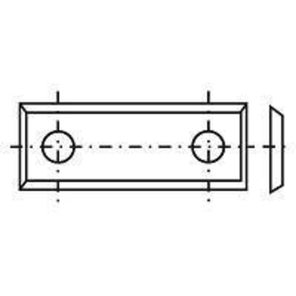 10 Wendeschneidplatten, 4 Schneidkanten 29,5x7,5x1,5x14