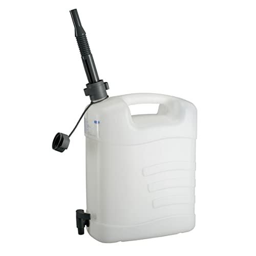 Pressol Wasserkanister-15 Liter aus Polyethylen | Lebensmittelecht | für Trinkwasser und flüssige Lebensmittel | flexibles Auslaufrohr mit integrierter Entlüftung |