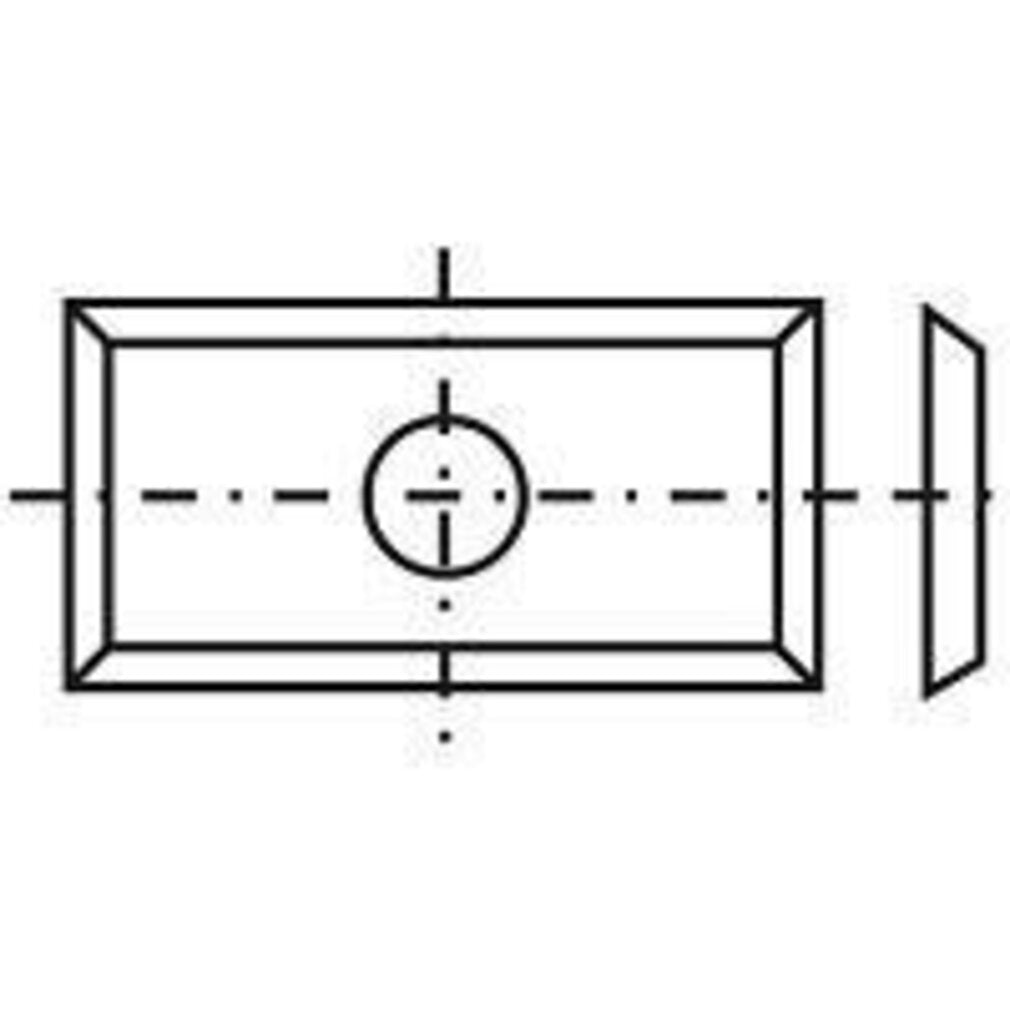 Wendeplatte 19,5x7x1,5mm T04F 10 St.