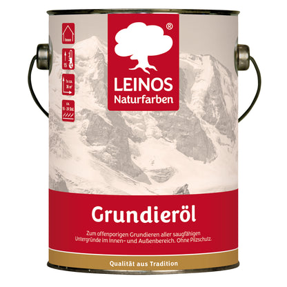 LEINOS 220 Grundieröl für Innen 2,5 l | Offenporige Grundierung mit gutem Eindringvermögen für wenig beanspruchte Holzteile | optimalen Kontakt für weitere Anstriche