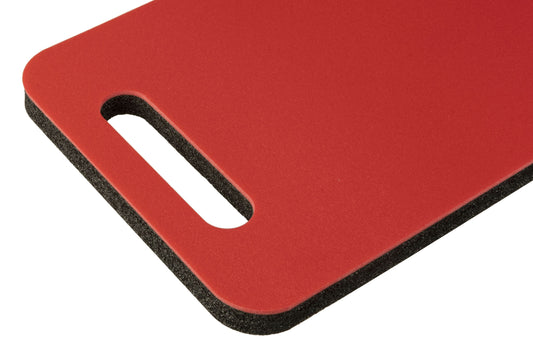 KNEETEK Kniekissen BlackRedPad | 450 x 245 x 20 mm | 114g | optimale Entlastung beim Arbeiten auf Knien | Knieschutzpolster geeignet für Klempner, Elektriker, Fliesenleger, Handwerker und Bauarbeiter