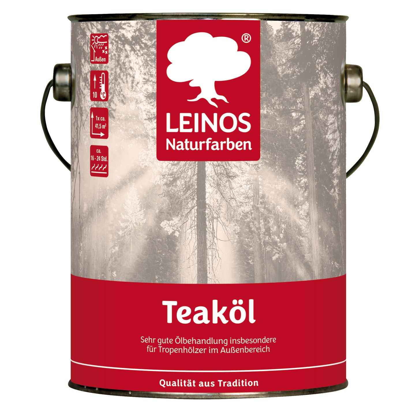 LEINOS Teaköl 223 – 2,5 Liter Holzschutzöl für außen, farblos, für Teak, Bangkirai & Tropenhölzer, imprägniert & frischt auf, pflanzliche Öle, offenporig, wasserabweisend, einfache Anwendung