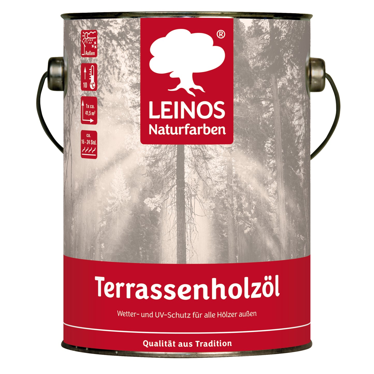 LEINOS Terrassenholzöl 236 | 2,5 Liter | Hochwertiges Holzöl für außen | Für Terrassen, Zäune, Kinderspielgeräte | Farbton: farblos | Tiefer Holzschutz & leichte Anwendung