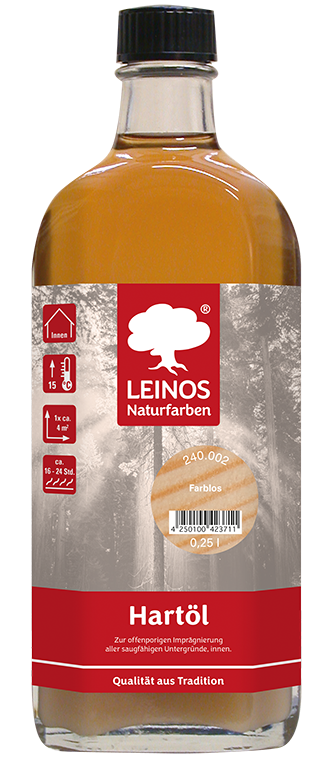 LEINOS Holzöl 250 ml | Hartöl Farblos für Tische Möbel Arbeitsplatten | Teak Eiche Möbelöl für effektive Versiegelung und langanhaltenden Schutz im Innenbereich