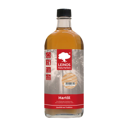 LEINOS Holzöl 250 ml | Hartöl Farblos für Tische Möbel Arbeitsplatten | Teak Eiche Möbelöl für effektive Versiegelung und langanhaltenden Schutz im Innenbereich