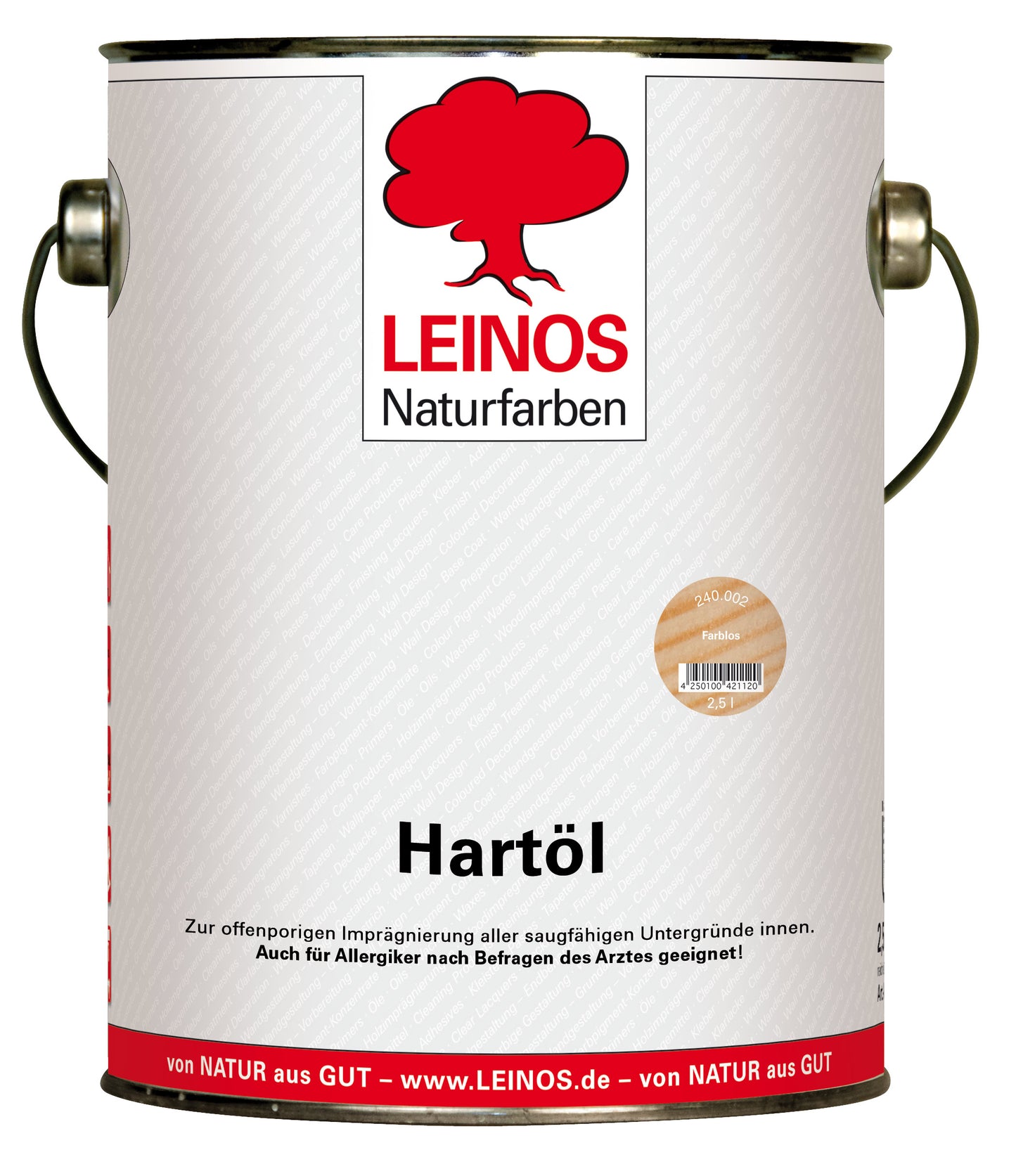 LEINOS Holzöl 2,5 l | Hartöl Farblos für Tische Möbel Arbeitsplatten | Teak Eiche Möbelöl für effektive Versiegelung und langanhaltenden Schutz im Innenbereich