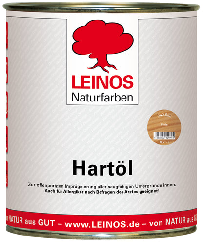 LEINOS Holzöl 750 ml | Hartöl Pinie für Tische Möbel Arbeitsplatten | Teak Eiche Möbelöl für effektive Versiegelung und langanhaltenden Schutz im Innenbereich