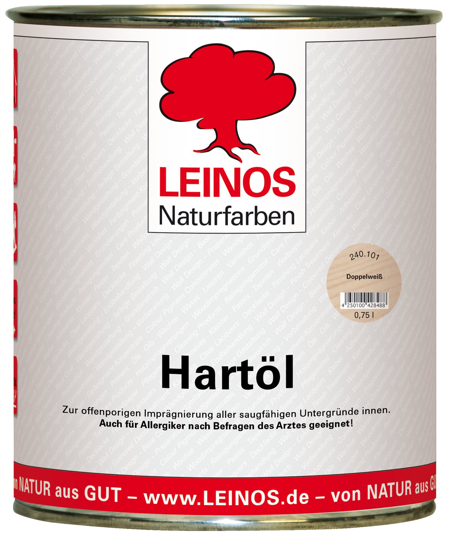 LEINOS Holzöl 750 ml | Hartöl Doppelweiß für Tische Möbel Arbeitsplatten | Teak Eiche Möbelöl für effektive Versiegelung und langanhaltenden Schutz im Innenbereich