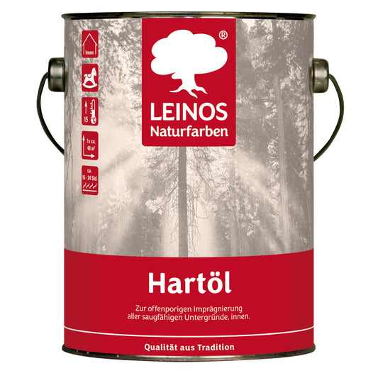 LEINOS Holzöl 2,5 l | Hartöl Bernstein für Tische Möbel Arbeitsplatten | Teak Eiche Möbelöl für effektive Versiegelung und langanhaltenden Schutz im Innenbereich