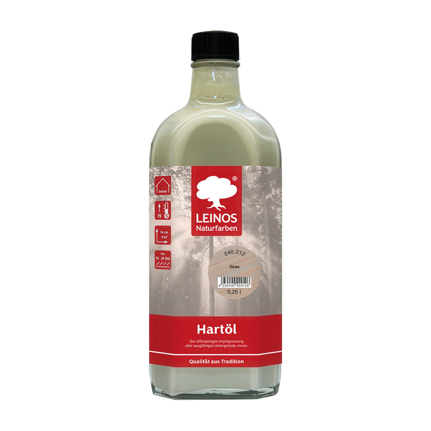 LEINOS Holzöl 250 ml | Hartöl Bernstein für Tische Möbel Arbeitsplatten | Teak Eiche Möbelöl für effektive Versiegelung und langanhaltenden Schutz im Innenbereich