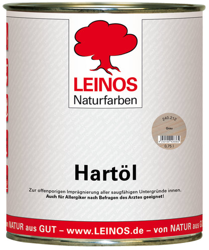 LEINOS Holzöl 750 ml | Hartöl Grau für Tische Möbel Arbeitsplatten | Teak Eiche Möbelöl für effektive Versiegelung und langanhaltenden Schutz im Innenbereich