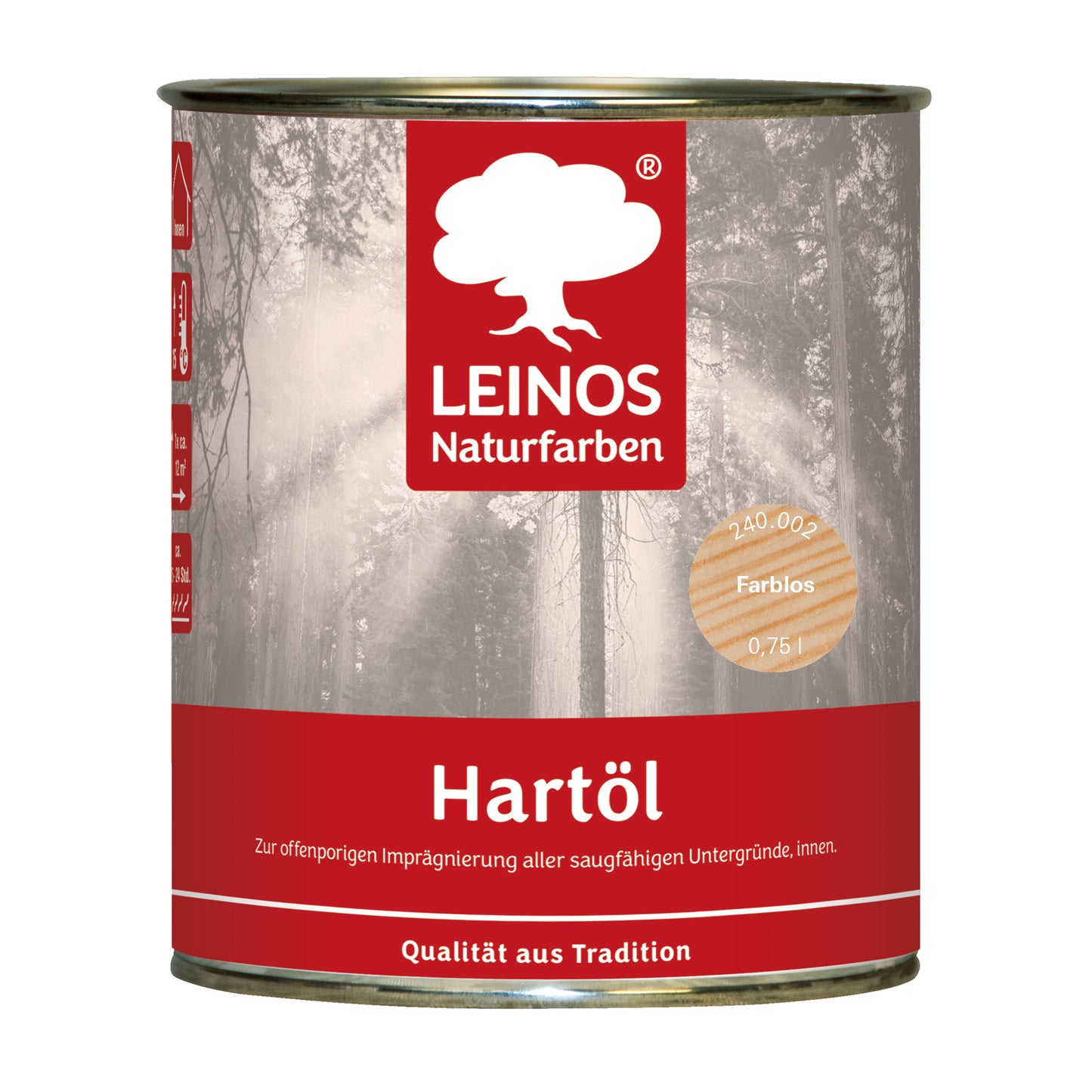 LEINOS Holzöl 750 ml | Hartöl Farblos für Tische Möbel Arbeitsplatten | Teak Eiche Möbelöl für effektive Versiegelung und langanhaltenden Schutz im Innenbereich