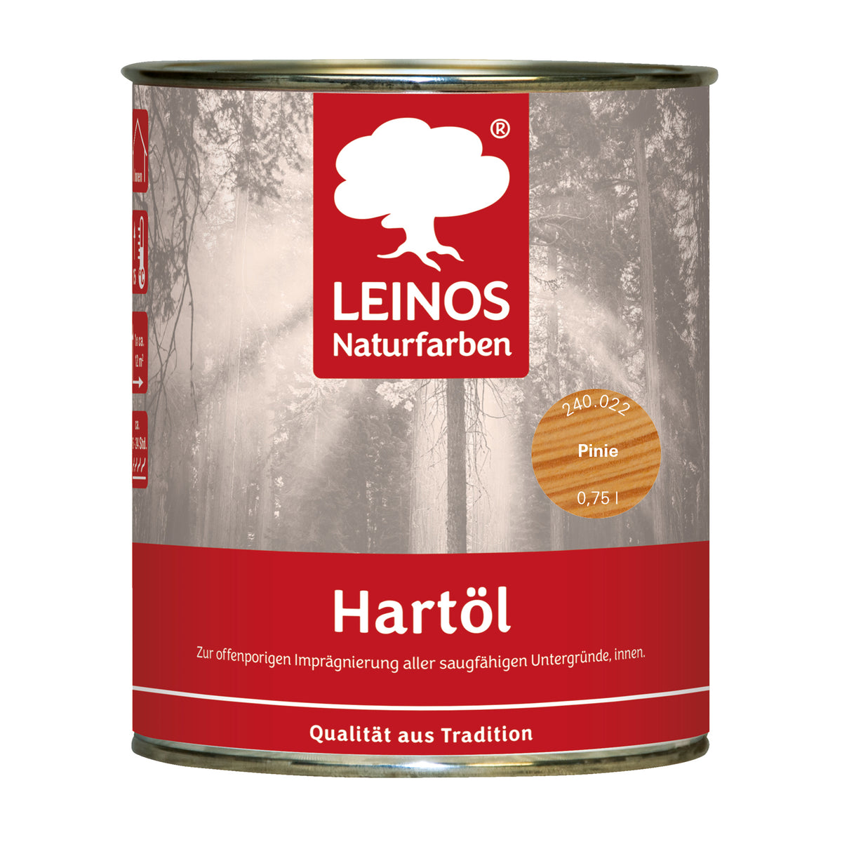 LEINOS Holzöl 750 ml | Hartöl Pinie für Tische Möbel Arbeitsplatten | Teak Eiche Möbelöl für effektive Versiegelung und langanhaltenden Schutz im Innenbereich