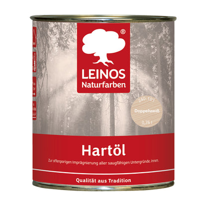 LEINOS Holzöl 750 ml | Hartöl Doppelweiß für Tische Möbel Arbeitsplatten | Teak Eiche Möbelöl für effektive Versiegelung und langanhaltenden Schutz im Innenbereich