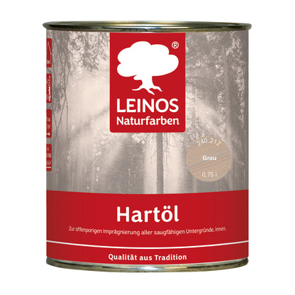 LEINOS Holzöl 750 ml | Hartöl Grau für Tische Möbel Arbeitsplatten | Teak Eiche Möbelöl für effektive Versiegelung und langanhaltenden Schutz im Innenbereich