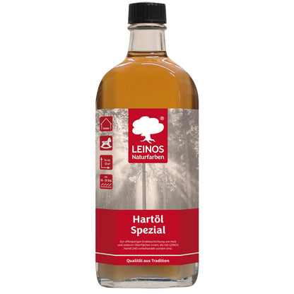 Leinos Spezial Hartöl 250 ml | Farbloses Versiegelungsöl | Holzöl für effektive Endbeschichtung und langanhaltenden Schutz im Innenbereich