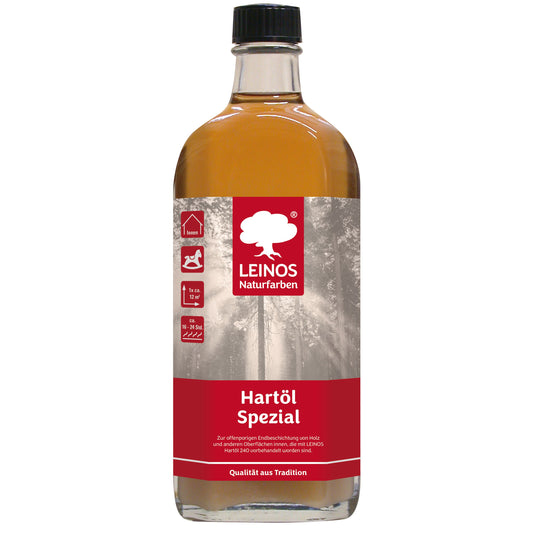 Leinos Spezial Hartöl 250 ml | Farbloses Versiegelungsöl | Holzöl für effektive Endbeschichtung und langanhaltenden Schutz im Innenbereich