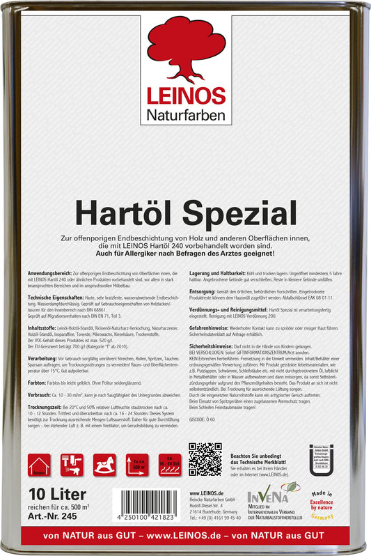 LEINOS 245 Hartöl Spezial für Innen 10 l