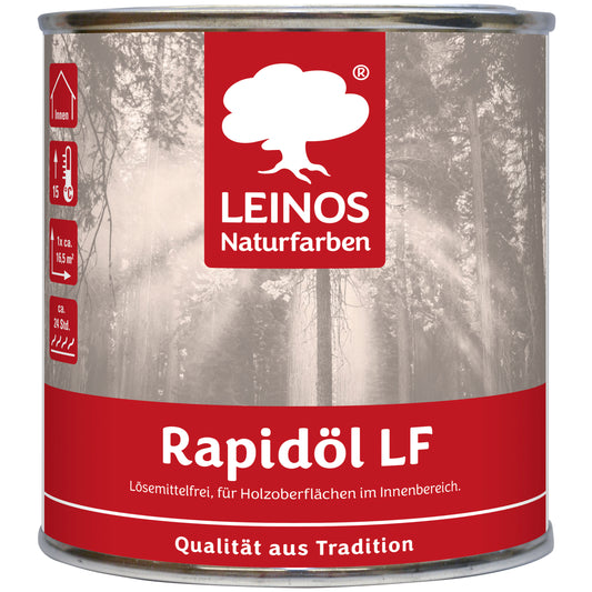 LEINOS Rapidöl LF 249 0,25 l – lösemittelfreie Öl-Wachs-Kombination für Holz, schnelle Einmalbehandlung & Reparatur, pastös, sehr gut polierbar, für wenig beanspruchte Holzoberflächen