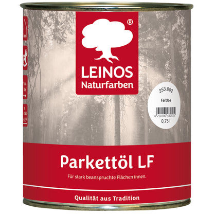 LEINOS Parkettöl LF 253 farblos 0,75 L – Lösemittelfreies Naturöl für Holzfußböden, offenporig & atmungsaktiv, schützt Parkett, Dielen & Massivholz im Innenbereich, betont die natürliche Maserung