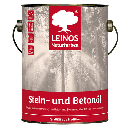 LEINOS Stein- und Betonöl 254 – 2,5 L – Öl zur natürlichen Oberflächenbehandlung von Beton, Estrich & Steinzeug innen – atmungsaktiv & lösemittelfrei