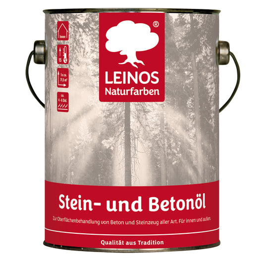 LEINOS Stein- und Betonöl 254 – 2,5 L – Öl zur natürlichen Oberflächenbehandlung von Beton, Estrich & Steinzeug innen – atmungsaktiv & lösemittelfrei