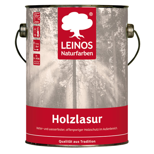 Wetterfeste Holzlasur für Außen 056 Nordisch Rot 2,50 Liter - offenporiger Holzschutz mit Filmschutz gegen Pilzbefall - für Fenster, Türen, Zäune & Pergolen - wasserabweisend, lasierend