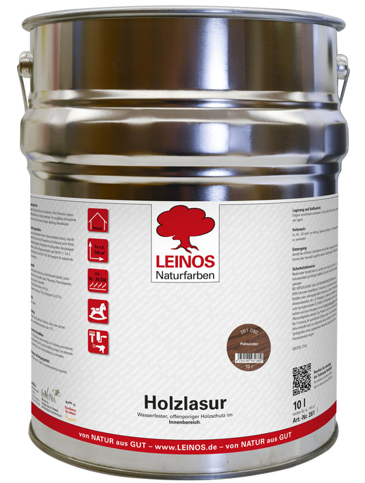 LEINOS 261 Holzlasur für Innen 082 Palisander 10 l