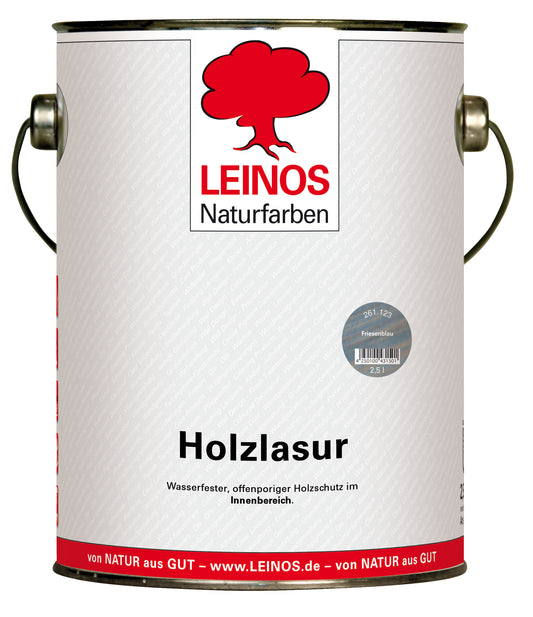 LEINOS 261 Holzlasur für Innen 123 Friesenblau 2,5 l