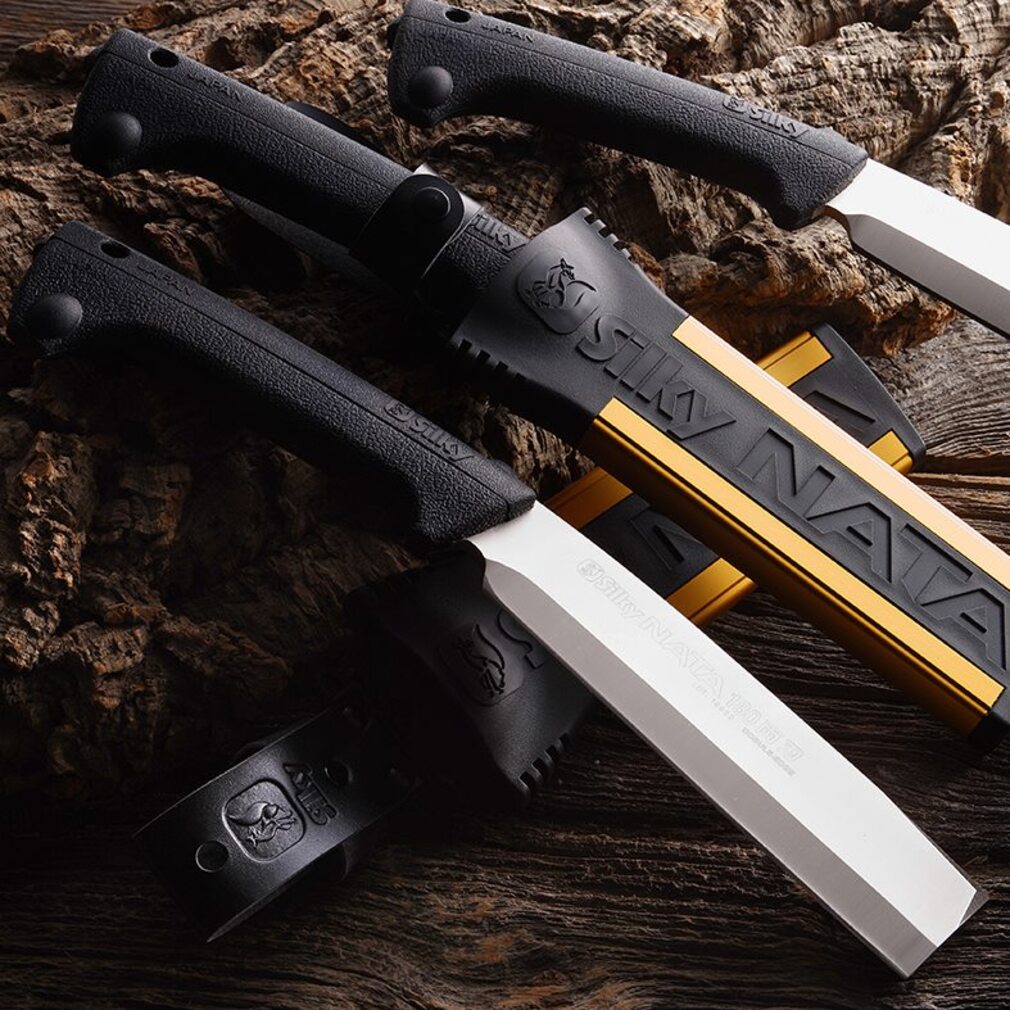 Silky Haumesser NATA 210 mm - doppelseitig mit Genki Griff | Eigenschaften eines Beils und eines Messers vereint