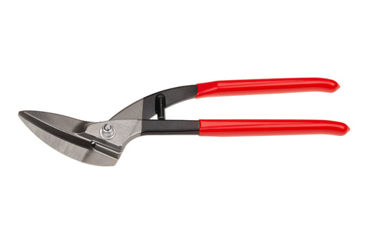 STUBAI Mini Durchlaufschere | PVC isoliert | 245 mm | induktiv gehärtet 60–62 HRC | 300 g | Spezialschere für lange, gerade Schnitte in Blech | ergonomische Griffe – Profi-Spenglerwerkzeug