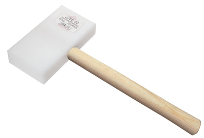 STUBAI SPENGLERHAMMER eckig 145 × 75 × 35 mm | Kunststoffkopf bunt | Hickorystiel ergonomisch | splitterfrei & schlagfest | Profi-Werkzeug für Spengler & Dachdecker | 278503