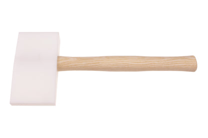 STUBAI Kunststoffhammer keilförmig 155 mm | Hammerkopf 155×85×35 mm aus splitterfreiem, hochschlagfestem Kunststoff mit abgerundeten Kanten | geschweifter Hickorystiel, unlackiert & ergonomisch