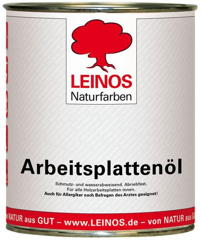 LEINOS 280 Arbeitsplattenöl für Innen 0,75 l |  Imprägnierung von Küchenarbeitsplatten, Möbeloberflächen und Kinderspielzeug aus Holz. | speziell Küchenbereich