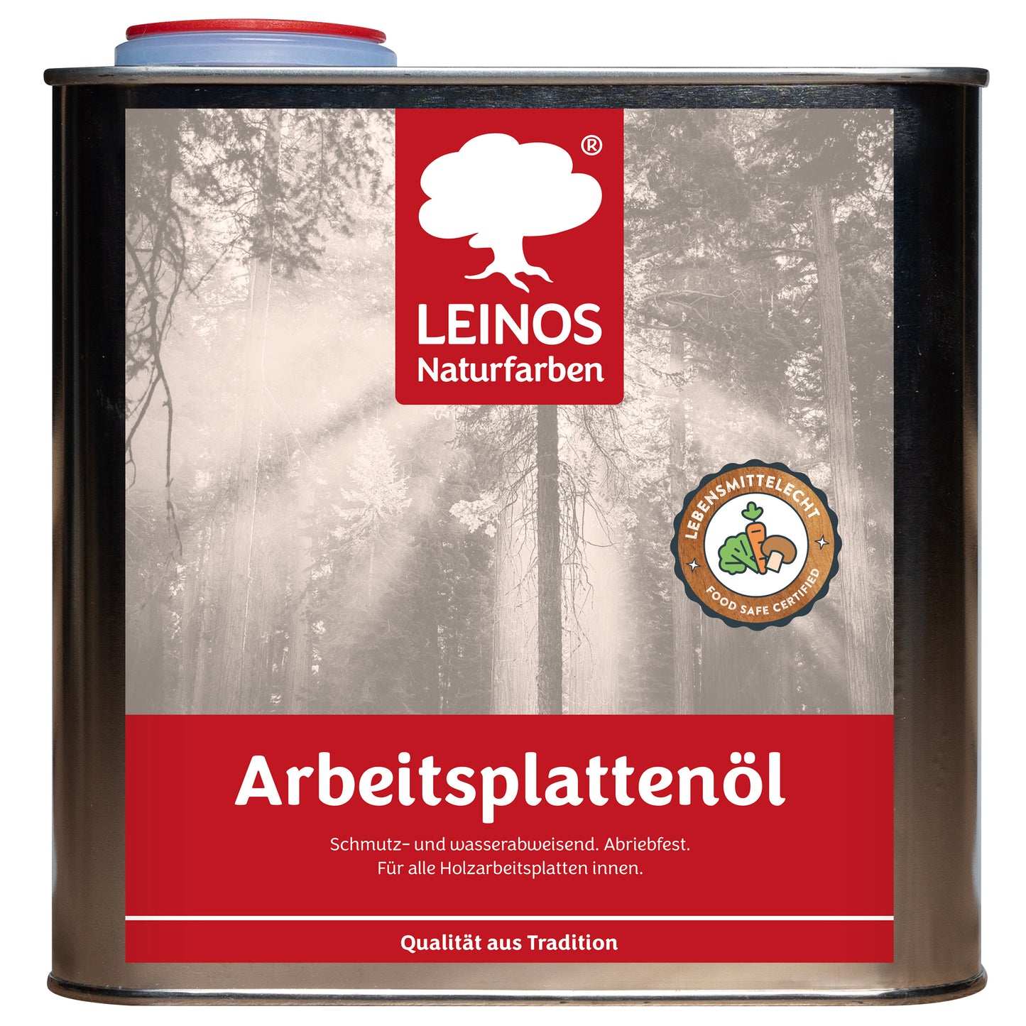 LEINOS 280 Arbeitsplattenöl für Innen 2,5 | Naturöl zur Imprägnierung von Küchenarbeitsplatten, Möbeloberflächen & Kinderspielzeug aus Holz | Speziell für den Küchenbereich, lösemittelfrei