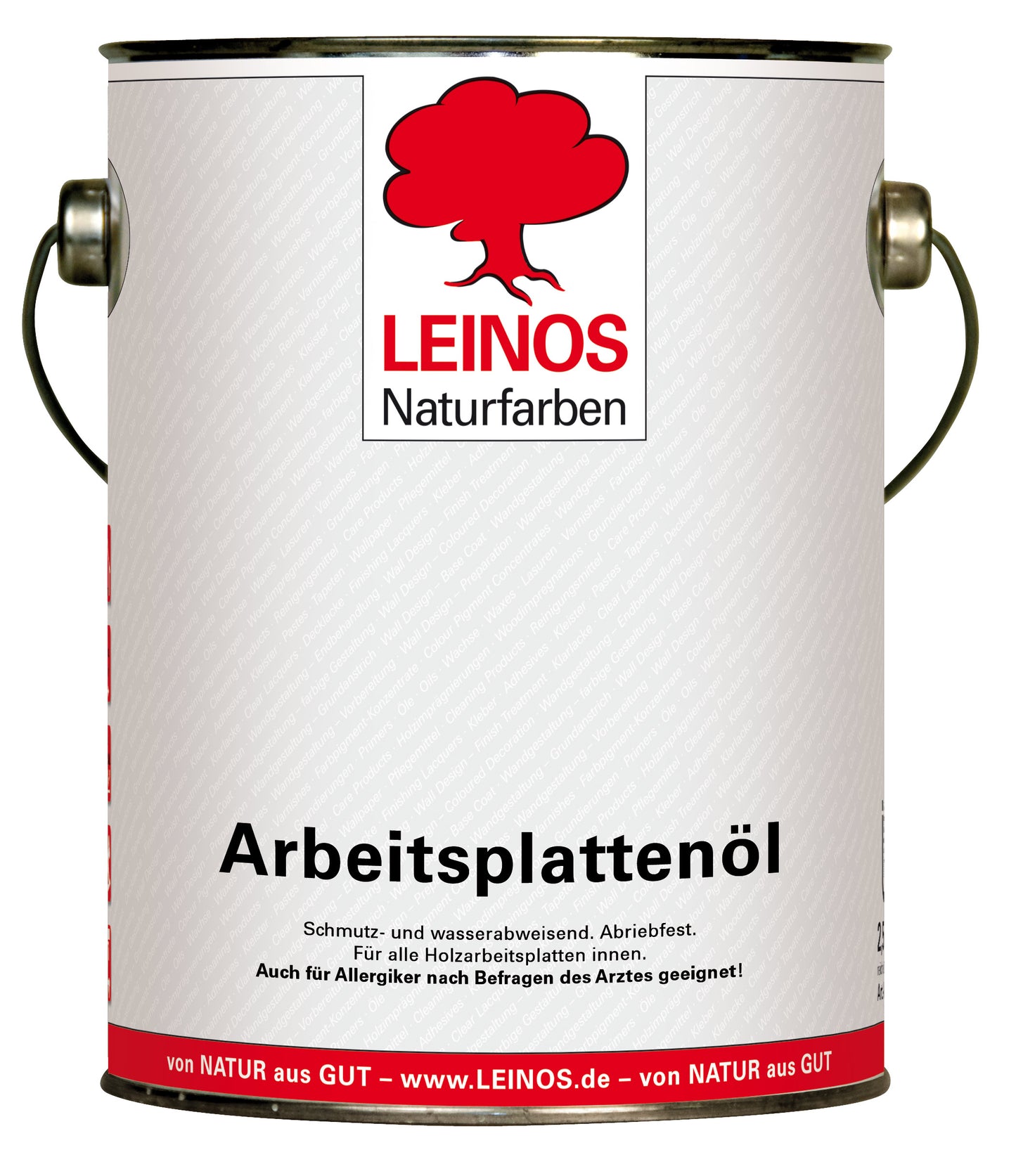 LEINOS 280 Arbeitsplattenöl für Innen 2,5l | Imprägnierung von Küchenarbeitsplatten, Möbeloberflächen und Kinderspielzeug aus Holz | speziell Küchenbereich