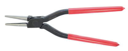 STUBAI Spengler-Rundzange PVC 240 mm durchgesteckt mit Zahnung | geschmiedete Blechzange aus C45 Carbonstahl | 45 mm Spitzen | robuste PVC-Griffe | Made in Austria