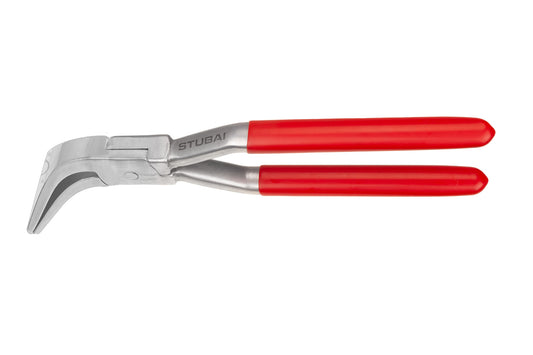 STUBAI Spengler-Falzzange 45° gebogen 60 mm | Aluminium, federleicht & rostfrei | Ergonomische Blechzange nur 280 g | Profi-Werkzeug für Dachdecker, Klempner & Metallbau | 260 mm Länge, präzise Handhabung