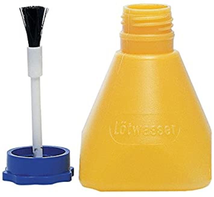 STUBAI Lötwasserfläschchen Gelb mit Auslaufstopp und Pinsel 100ml - 284203