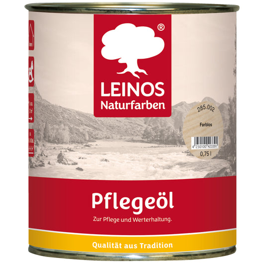 LEINOS 285 Pflegeöl 002 farblos  0,75 Liter | Zur Behandlung aller geölten und gewachsten Flächen wie Holz, Kork und Linoleum im Innenbereich |