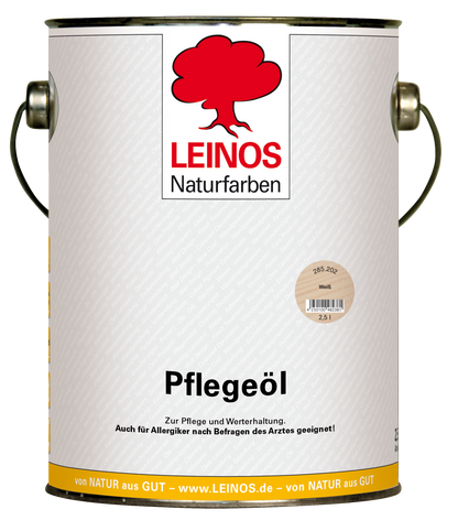 LEINOS 285 Pflegeöl 202 Weiß 2,50 Liter | Zur Behandlung aller geölten und gewachsten Flächen wie Holz, Kork und Linoleum im Innenbereich |