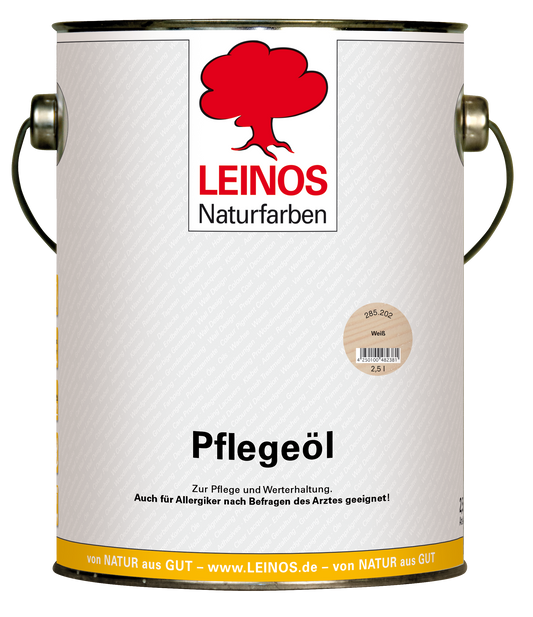 LEINOS 285 Pflegeöl 202 Weiß 2,50 Liter | Zur Behandlung aller geölten und gewachsten Flächen wie Holz, Kork und Linoleum im Innenbereich |