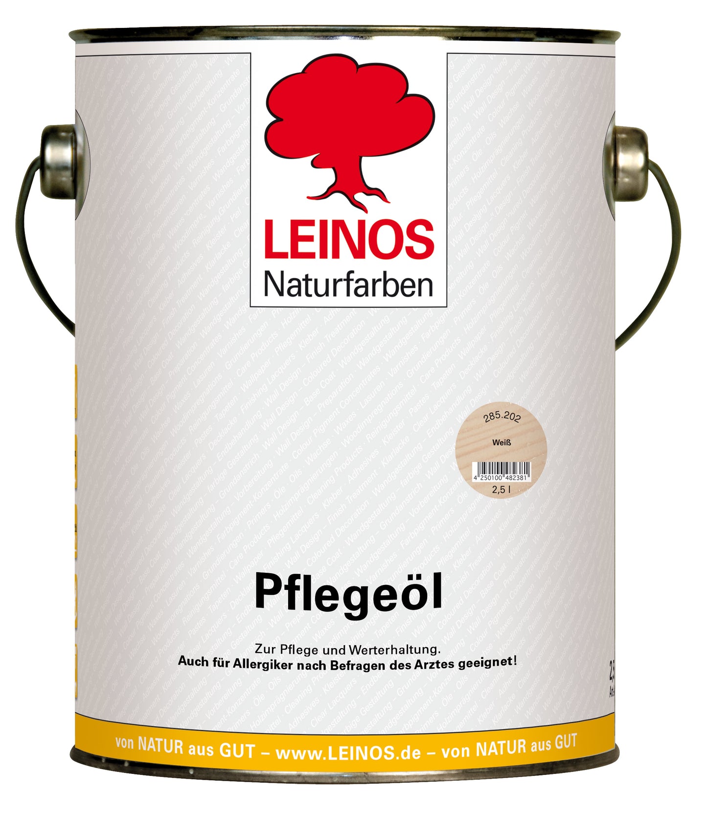 LEINOS 285 Pflegeöl 202 Weiß 10 Liter | Zur Behandlung aller geölten und gewachsten Flächen wie Holz, Kork und Linoleum im Innenbereich |