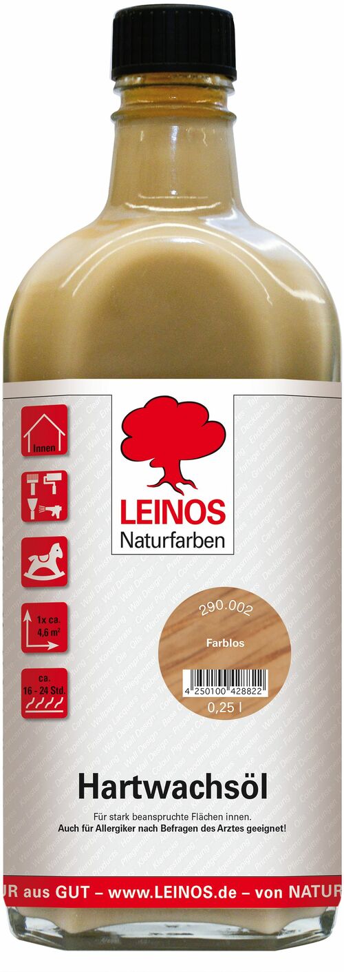 LEINOS 290 Hartwachsöl, 0,25 l, Farblos