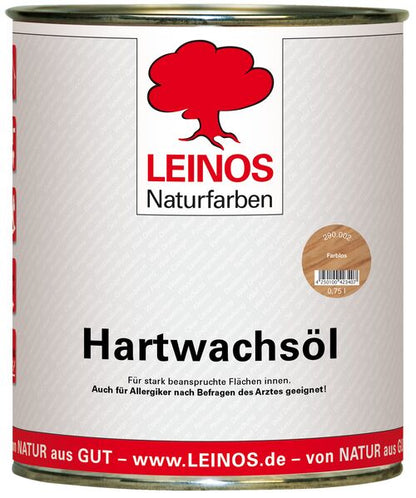 LEINOS 290 Hartwachsöl, 0,75 l, Farblos | sehr widerstandsfähige, seidenmatte Öl-Wachs-Harz-Beschichtung | Ideal für stark strapazierte Holzfußböden und Treppen