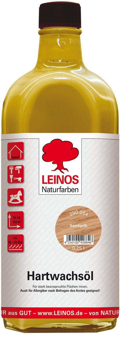 LEINOS 290 Hartwachsöl, 0,25 l, Sandgelb